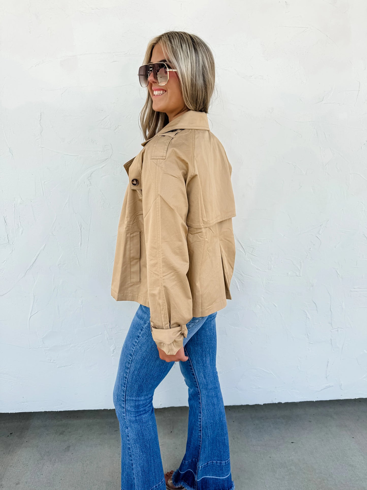 PREORDER: Rossi Crop Trench Coat in Four Colors