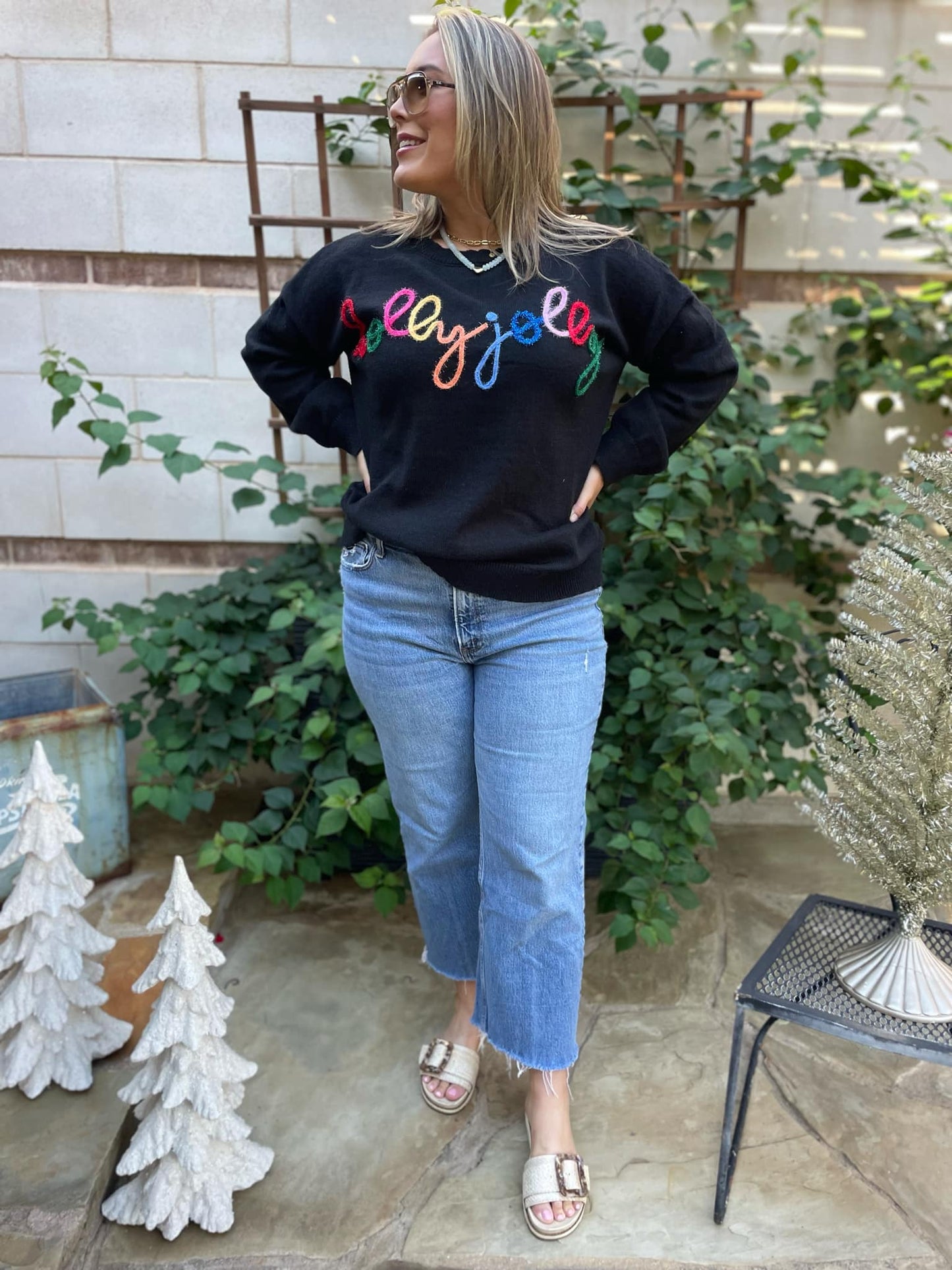 PREORDER: Holly Jolly Tinsel Sweater in Two Colors