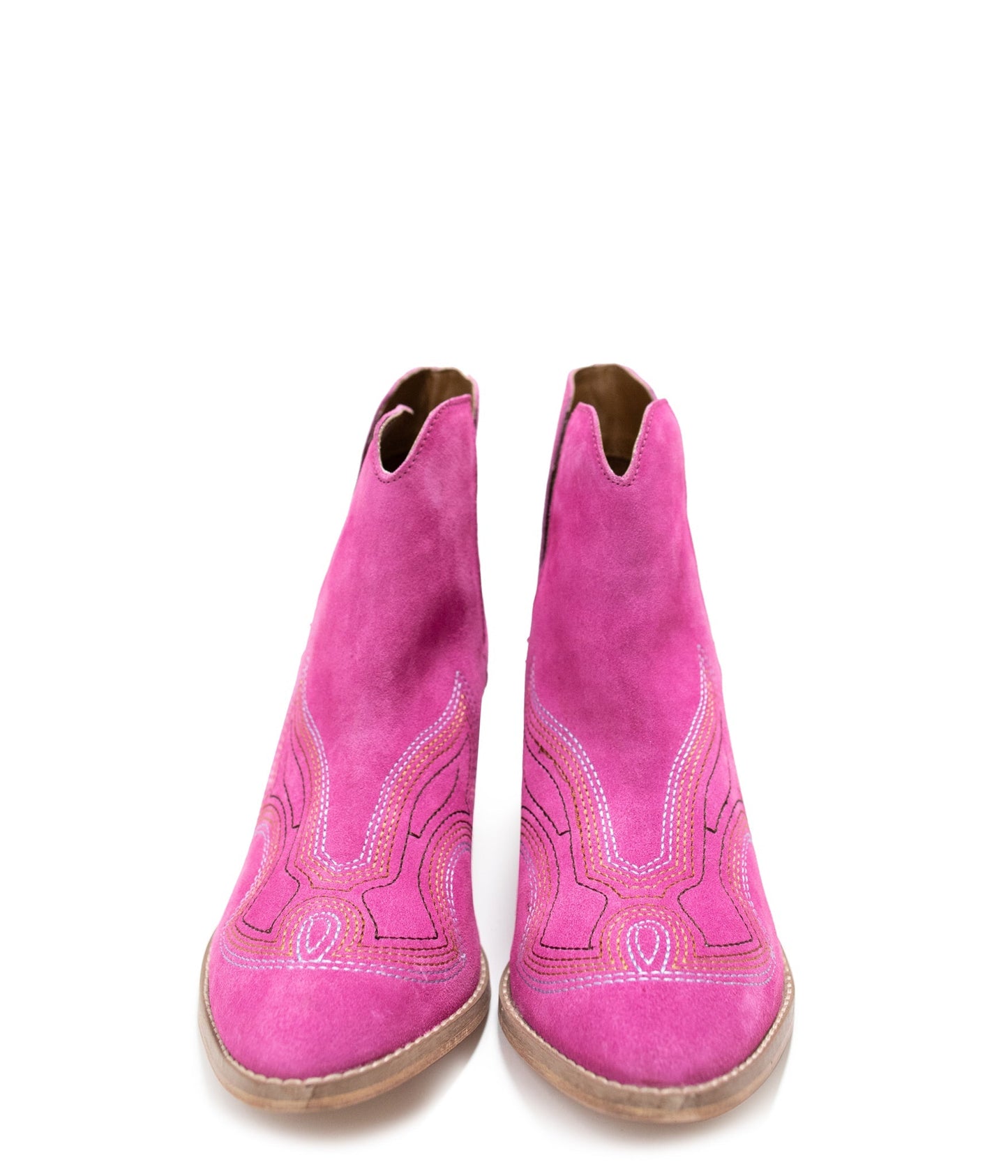 Journee Ankle Boots in Magenta